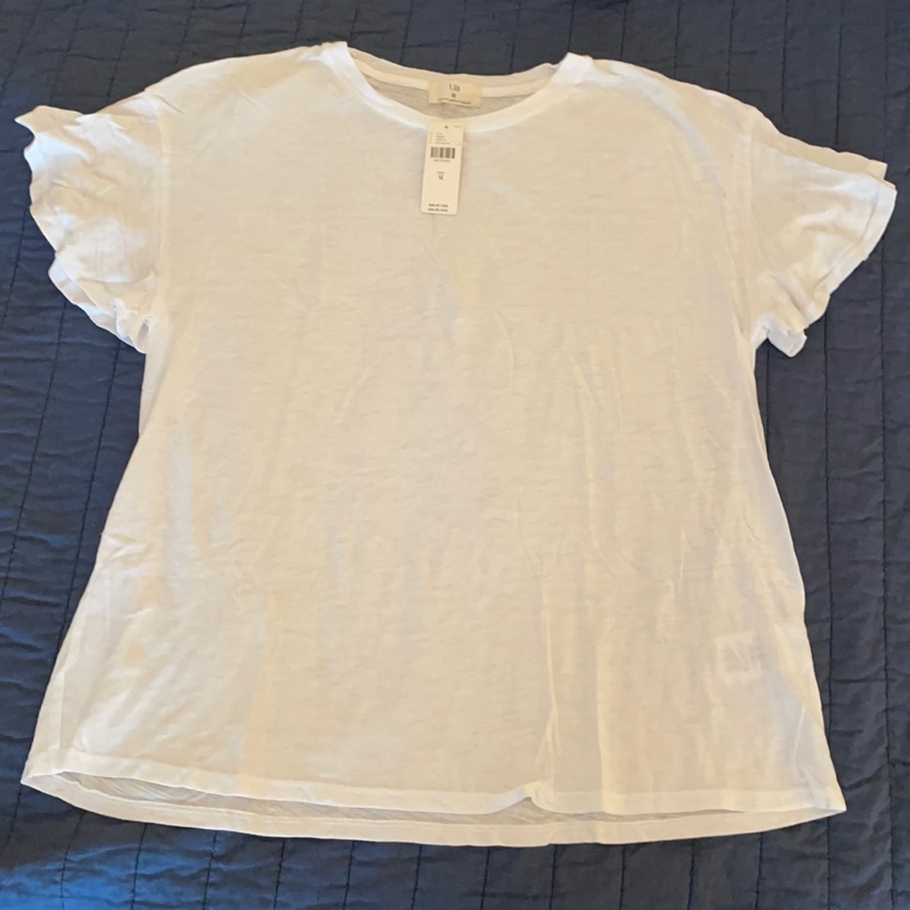 Anthropologie T.la flutter sleeve t shirt NWT
